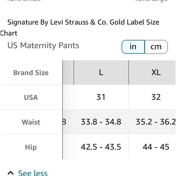 Maternity Signature Levi Strauss Maternity Jeans- Skinny- Dark Wash- Large - Picture 16 of 16
